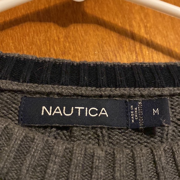 Nautica Grey Cable Knit Sweater - Picture 4 of 11
